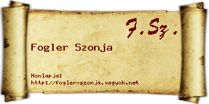 Fogler Szonja névjegykártya